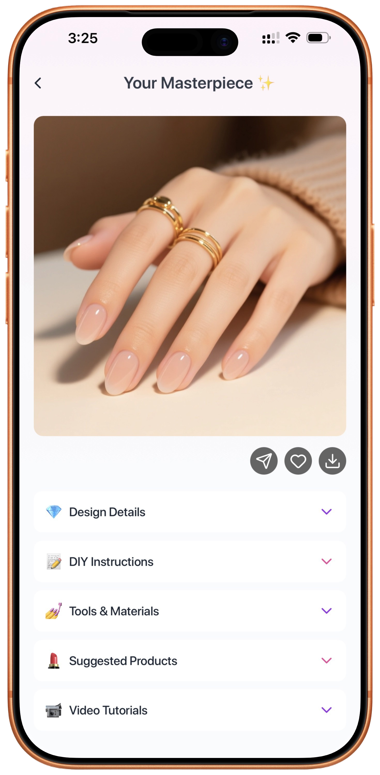 Personalized nail design recommendations based on AI analysis of hand shape, skin tone, and nail proportions