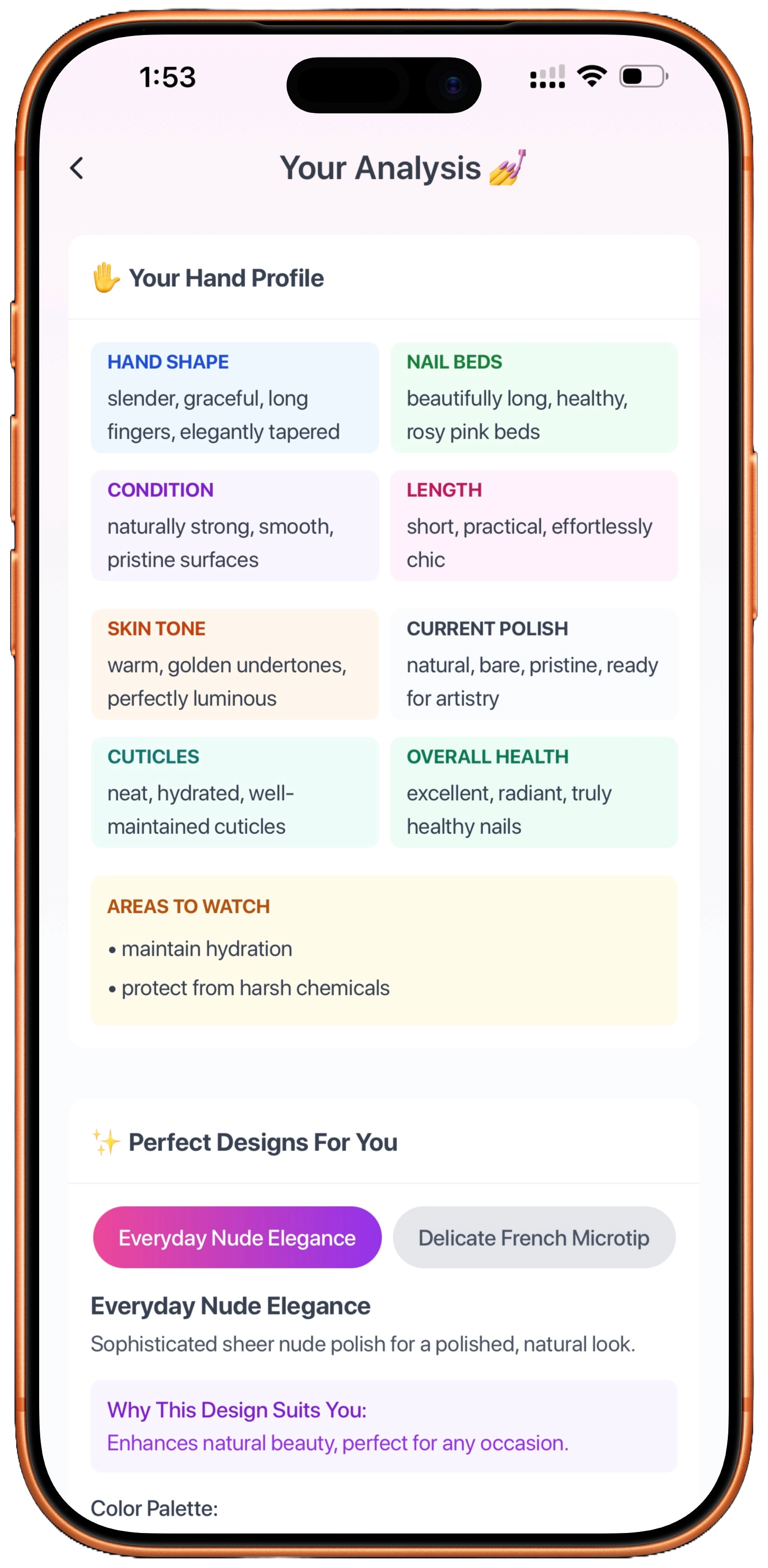 Nailvana AI assistant chatbot providing expert nail care advice, product recommendations, and DIY manicure tips